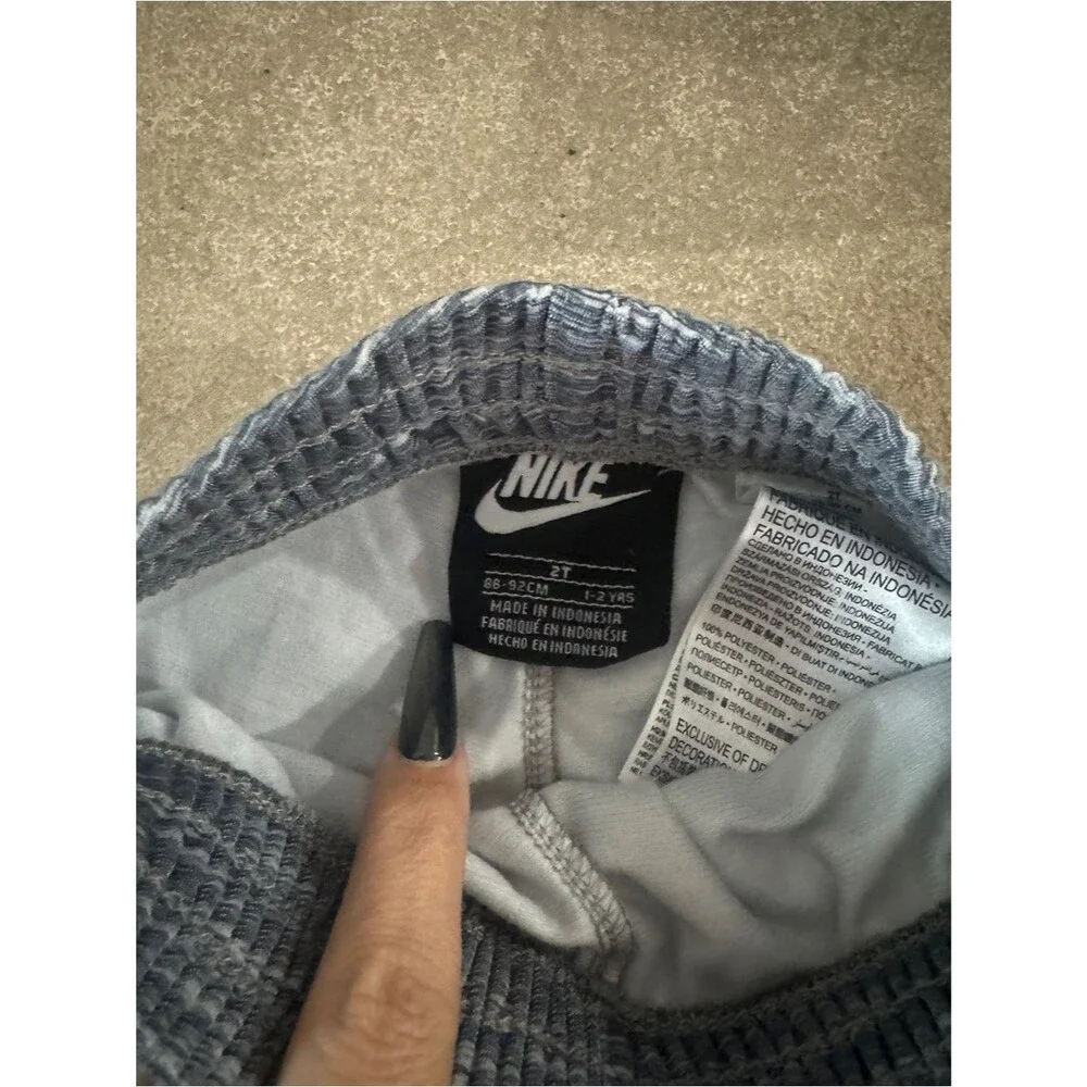 Nike Toddler 2T Gray Marled Track Suit Set Jacket Jogger Pants Logo Tape